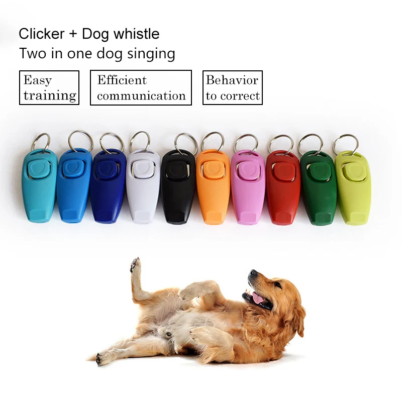 2 In 1 Pet Dog Training Clickers Pet Puppy Kitty Training Whistles Key Ring and Wrist Strap Pet Dog Trainings Behavior Tools - Image 6
