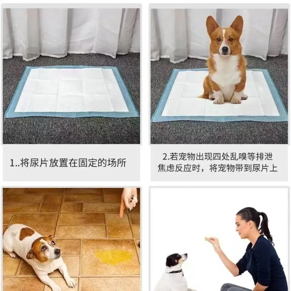 100/50/40/20PCS Absorbent Dogs Diapers Disposable Puppy Training Pee Pads Quick Dry Surface Mat Clean Cushion Dog Supplies - Image 2