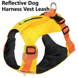 Reflective Dog Harness Vest Lightweight Pet Harness Leash for Small Medium Dogs