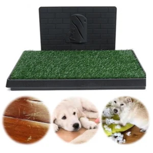 Dog Grass Pad with Large Tray Reusable Artificial Grass Patch Artificial Grass Training Pads Ideal for Small and Medium Dogs