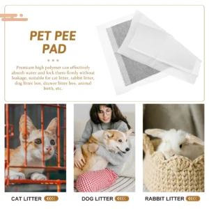 100Pcs Puppy Pads High Absorption Dry Surface Pet Pee Pads for Dogs Training Travel Cage Hotel Disposable Clean Solution