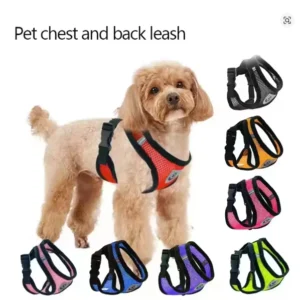 Cat Harness Vest Walking Lead Leash For Puppy Dogs Collar Polyester Adjustable Mesh Dog Harness For Small Medium Pet Accessories
