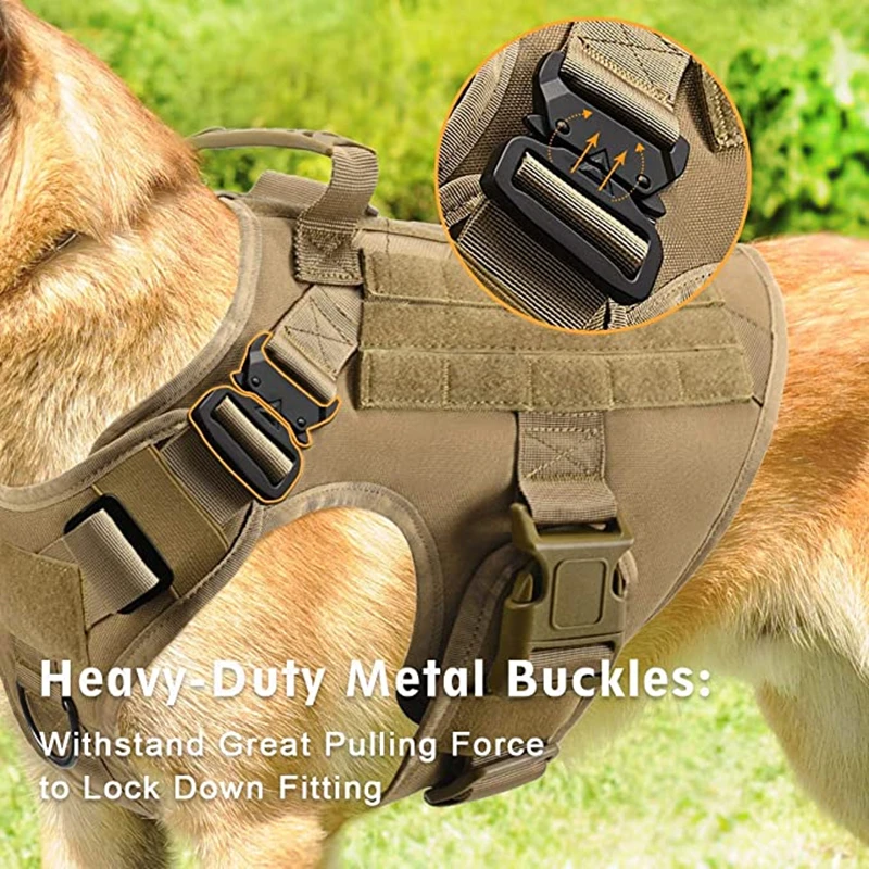 Tactical Military Vest Pet German Shepherd Golden Retriever Tactical Training Dog Harness and Leash Set For All Breeds Dogs - Image 4