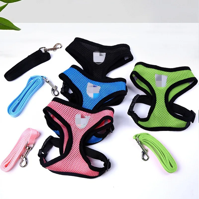 Summer Cat Dog Harness Lead Leash Adjustable Vest Polyester Mesh Breathable Harnesses Reflective for Small Dog Cat Leash - Image 3