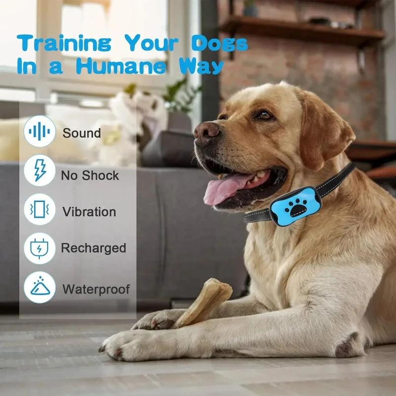 Pet Dog Anti Barking Device USB Rechargeable Dogs Training Collar Ultrasonic Stop Barking Vibration Anti Bark Collar - Image 2