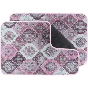 Super Absorbent Waterproof Puppy Pads for Potty Training, Playpen, Crate, Whelping Box EU011 Pink, 24x18