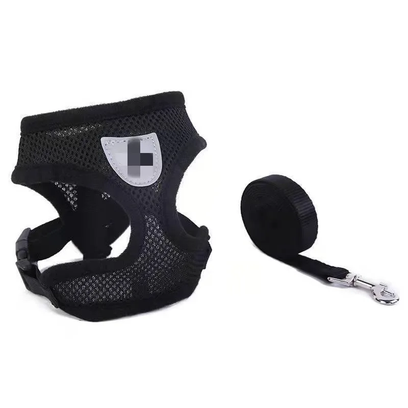 Summer Cat Dog Harness Lead Leash Adjustable Vest Polyester Mesh Breathable Harnesses Reflective for Small Dog Cat Leash - Image 5