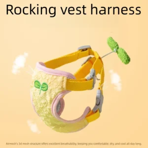 Yoyo Flower Dog Harness Vest Style Pet Leash for Teddy Bichon Outdoor Walking