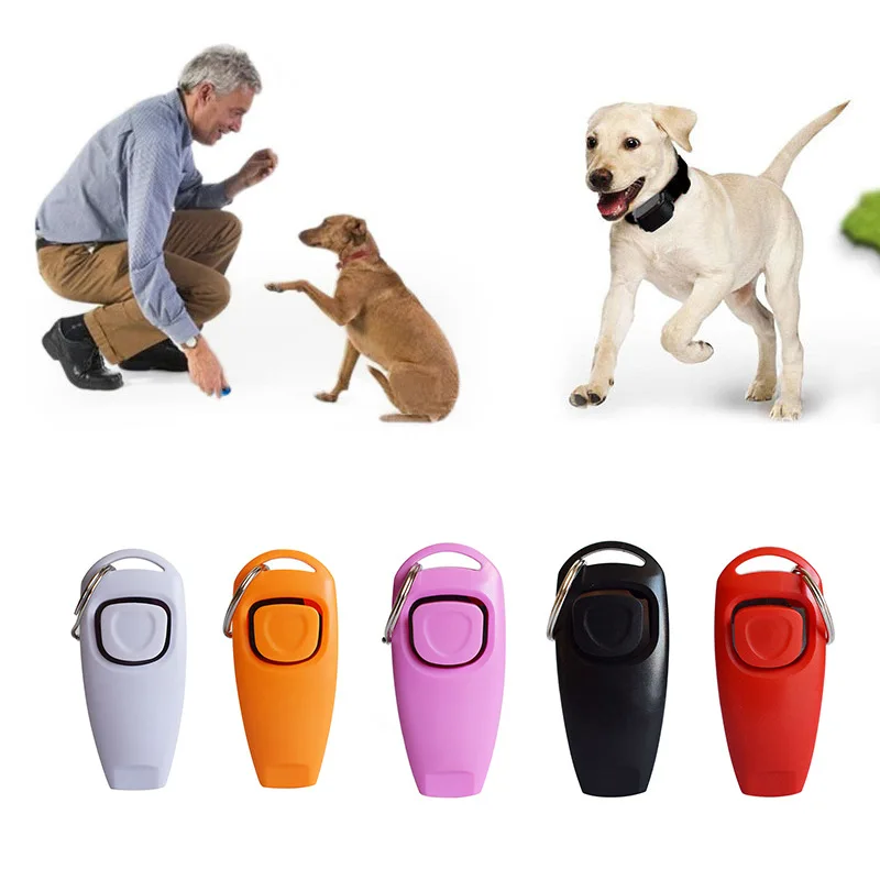 2 In 1 Pet Dog Clicker Dog Training Whistle Clicker Dog Trainer Puppy Stop Barking Training Aid Tool with Key Ring Pet Supplies - Image 3