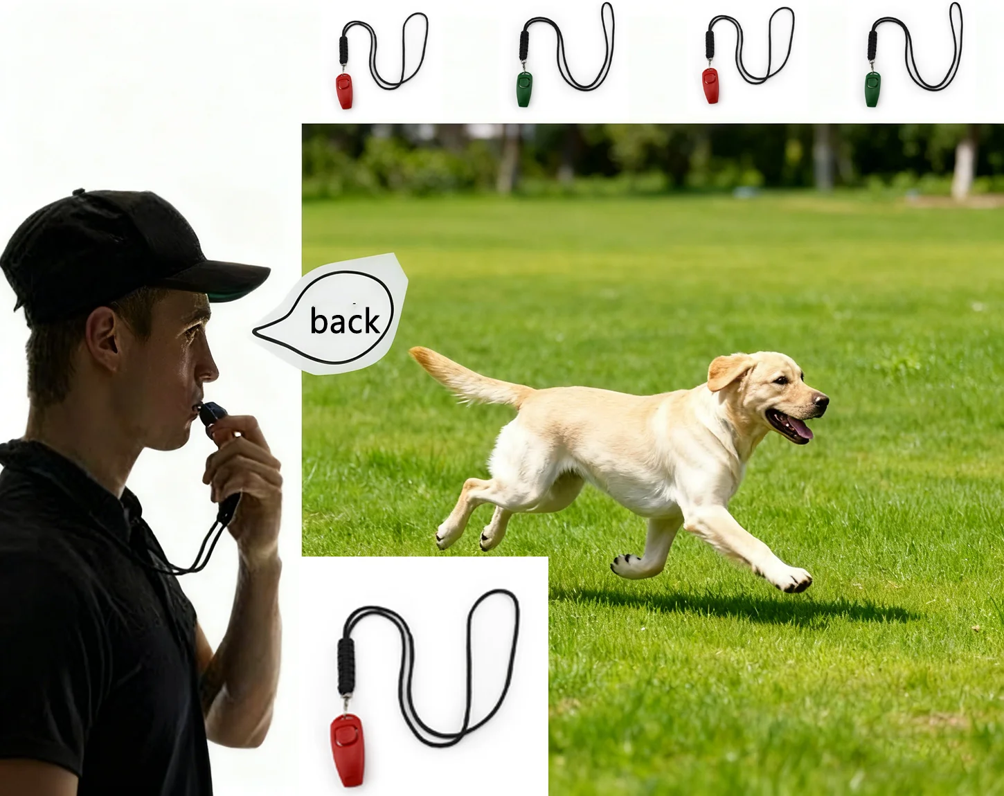 Professional High-Frequency Dog Whistle Clicker Effectively Stop Barking Recall Training for Hunting Pet Obedience Pitch Recall