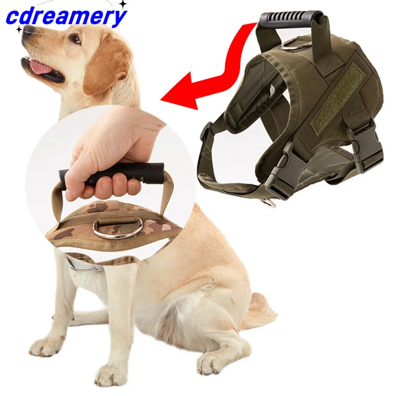 CDY Tactical Dog Harness with Handle Military Style Walking Leash for Medium to Large Dogs Puppy Training Accessory 1 Piece - Image 2